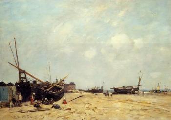 尤金 佈丹 Fishing Boats Aground and at Sea